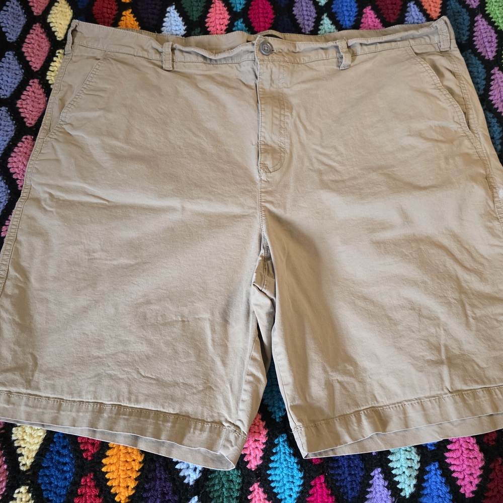 Marc Anthony Men's Khaki Flat Front Shorts